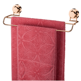 Toalheiro Duplo 45cm Rose Gold Com Ventosas - Ela Decora